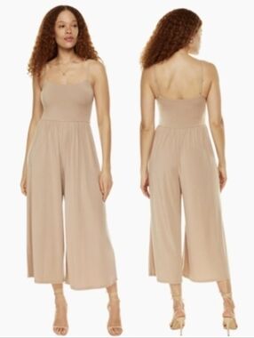 Aritzia Wilfred Market Jumpsuit Beige Medium Size 8